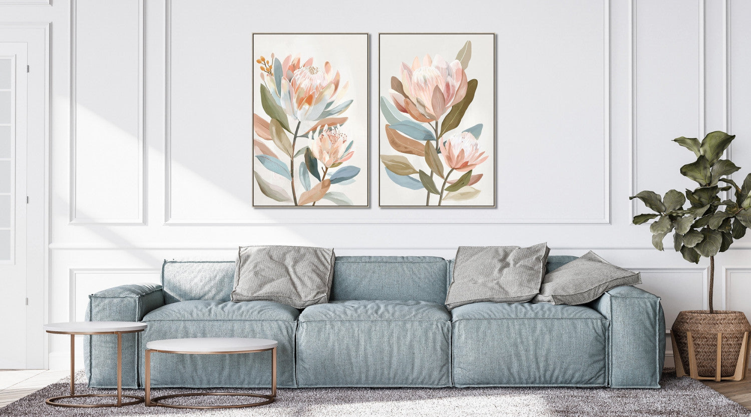 Pastel Stems I Wall Art - Multi-Colour - 42 X 28
