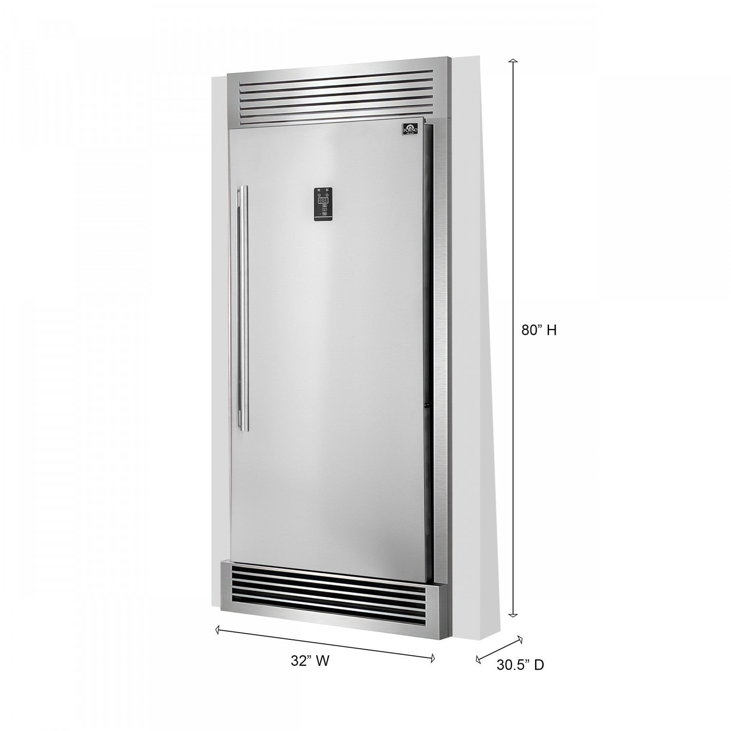 Forno Rizzuto 28" Stainless Steel Convertible Refrigerator/Freezer with Right Swing Door (13.8 Cu. Ft.) - FFFFD1933-32RS