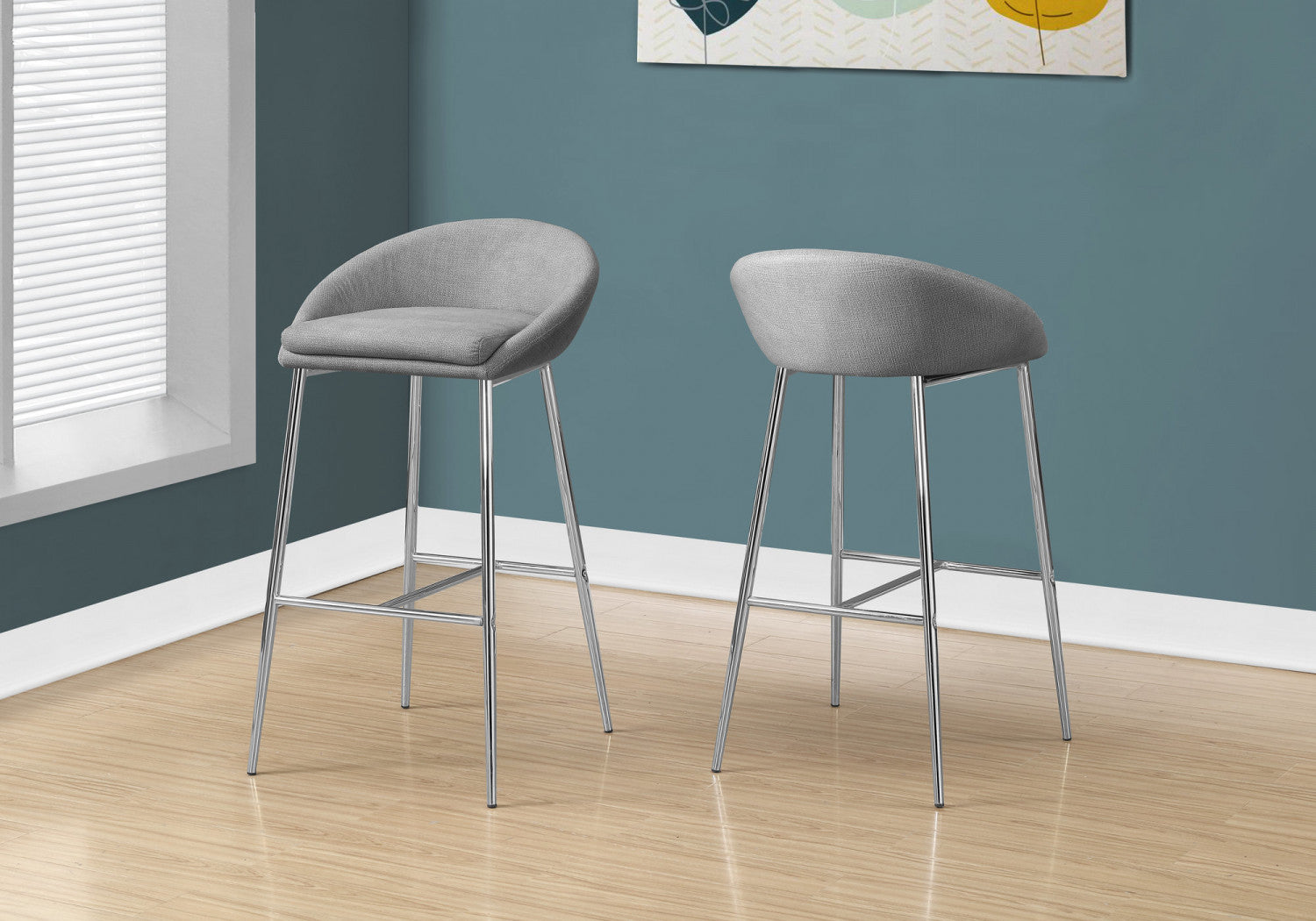Franklin Bar Stool - Grey - Set Of Two