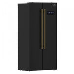 Forno Salerno 15.6 Cu.Ft. 33" Black Freestanding Side-by-side Refrigerator - FFRBI1805-33BLK