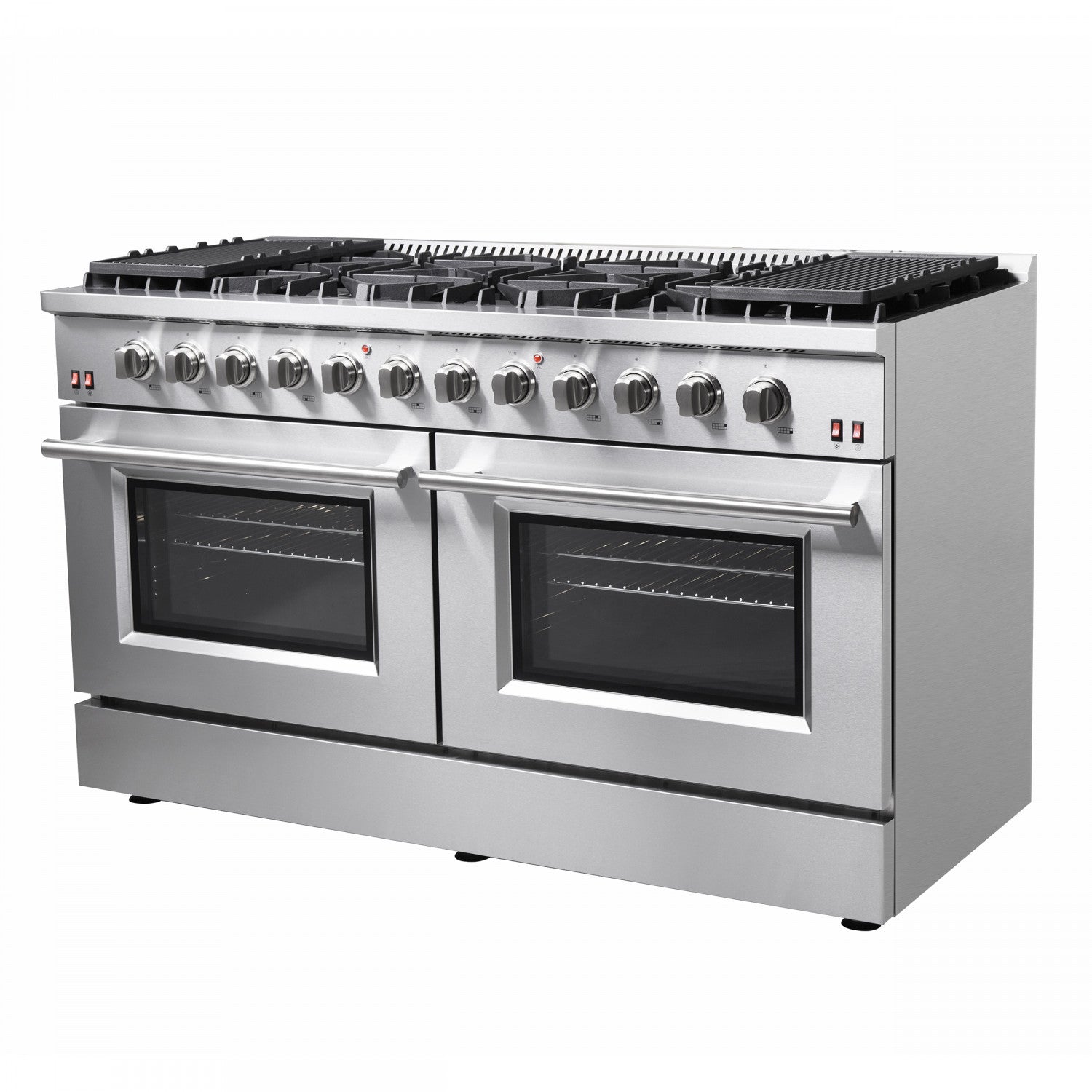 Forno Galiano 60" Stainless Steel Freestanding Double Oven Gas Range With Convection (8.64 Cu. Ft.) - FFSGS6244-60