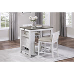 Giorno Counter-Height Dining Room Package - White/Grey - 3-Piece Set