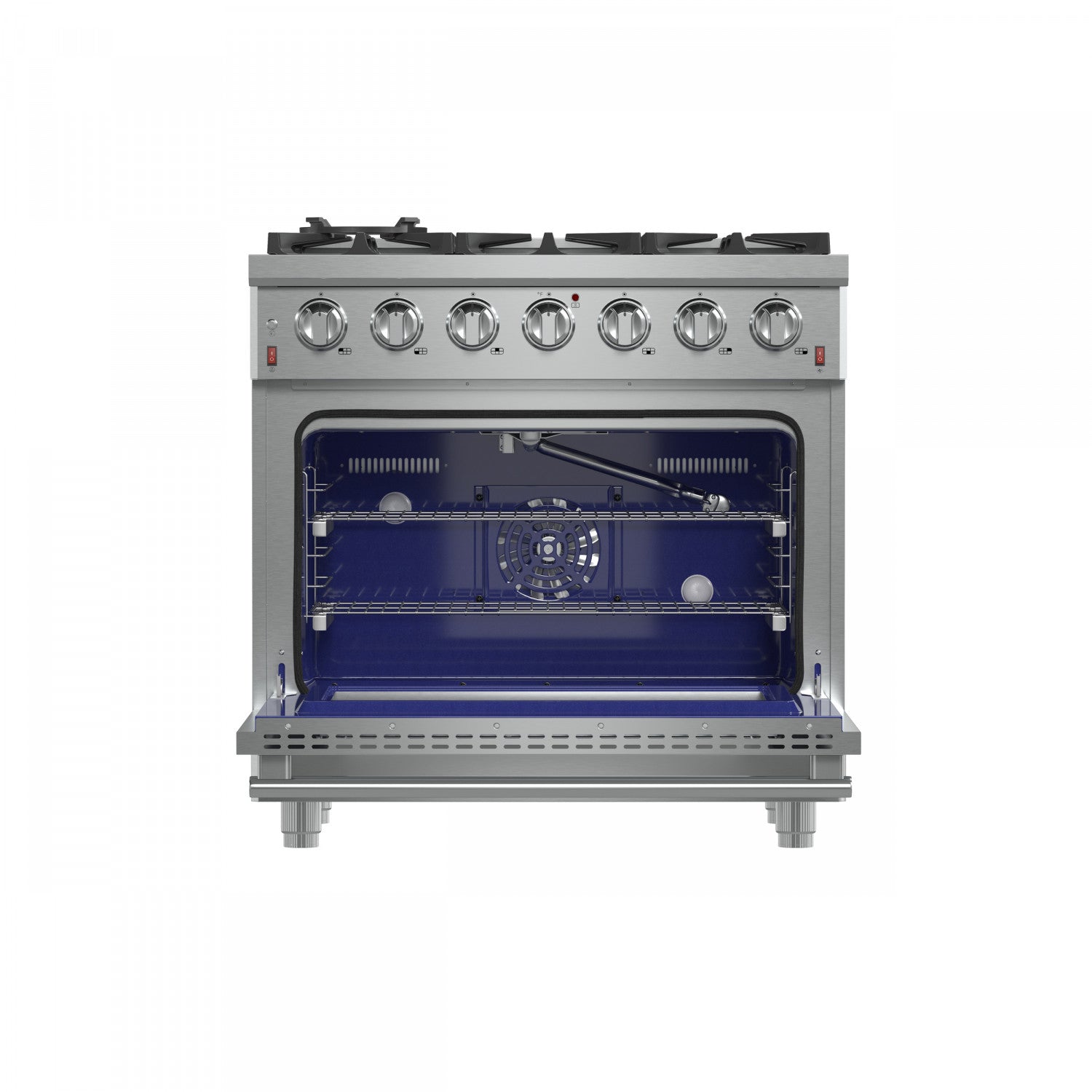 Forno Massimo 36" Stainless Steel Freestanding Gas Range with Air Fry (5.36 Cu. Ft.) - FFSGS6239-36