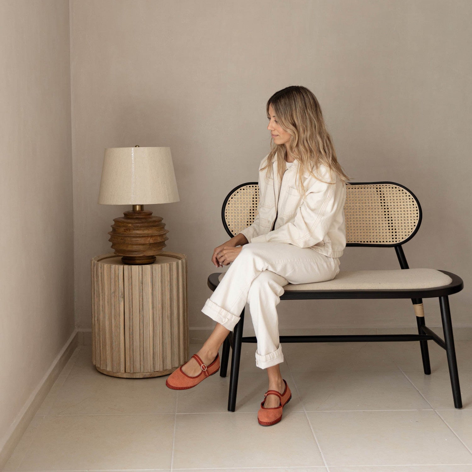 Humbach Side Table - White Washed Natural