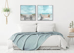 Breezy Retreat Wall Art - Blue/White - 24 X 24