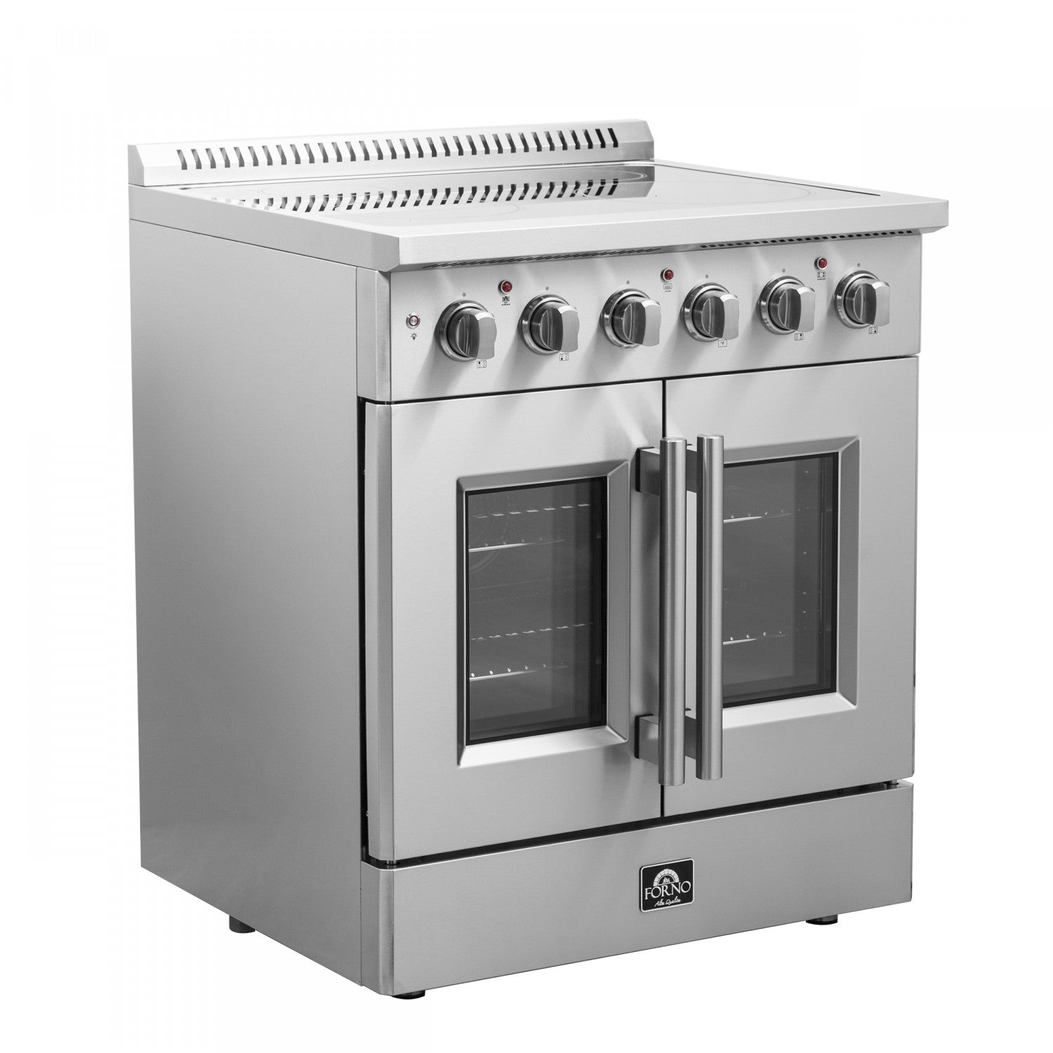 Forno Galiano 30" Stainless Steel French Door Electric Range with True Convection and Air Fry (4.32 Cu. Ft.) - FFSEL6917-30
