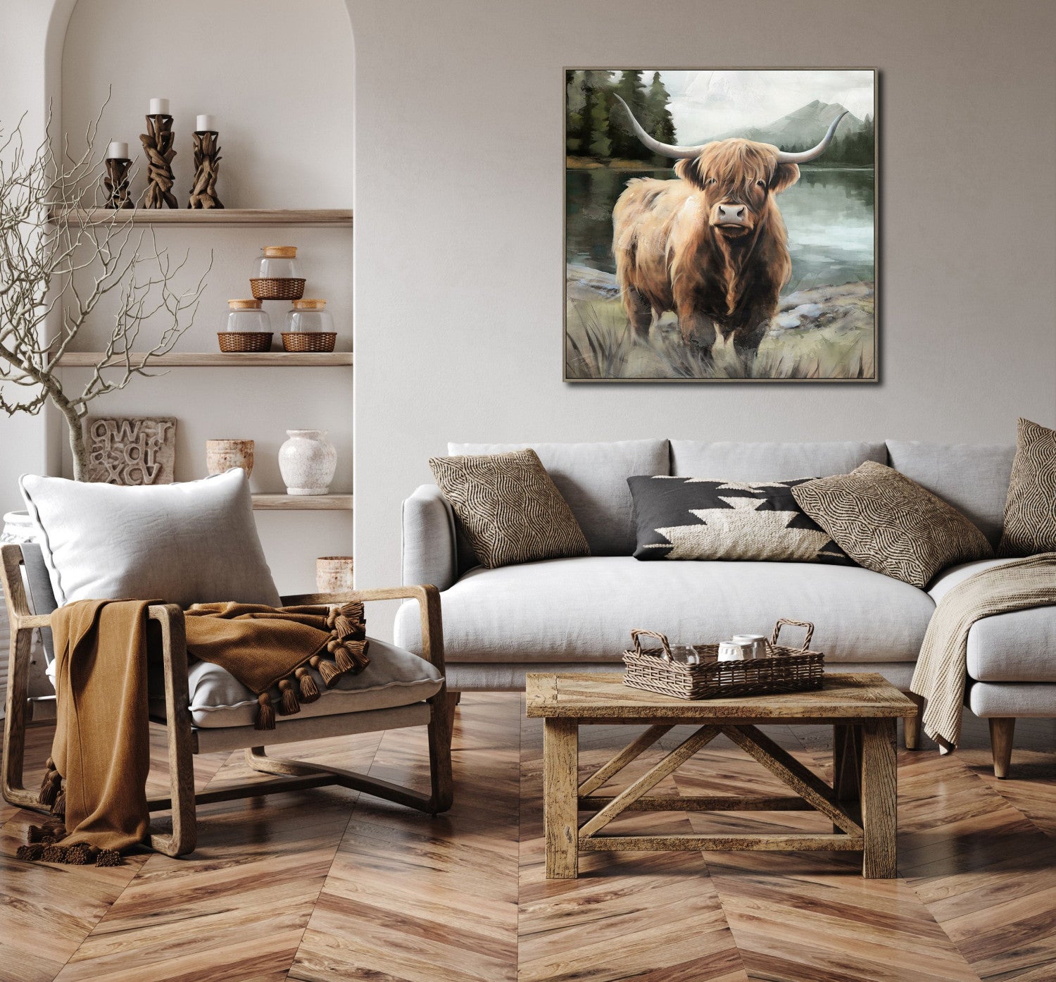 Lakeside Guardian Wall Art - Brown - 32 X 32