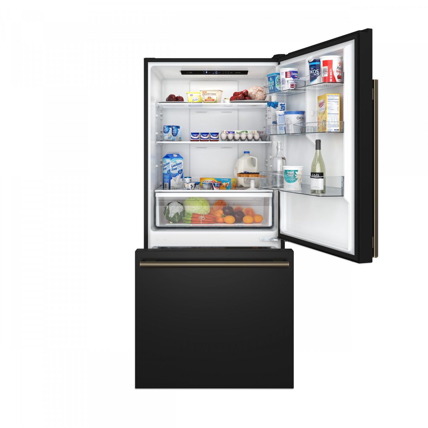 Forno Milano 31" 17.2 Cu.Ft. Black Bottom Freezer Refrigerator with Right Swing Door - FFFFD1785-31BLK