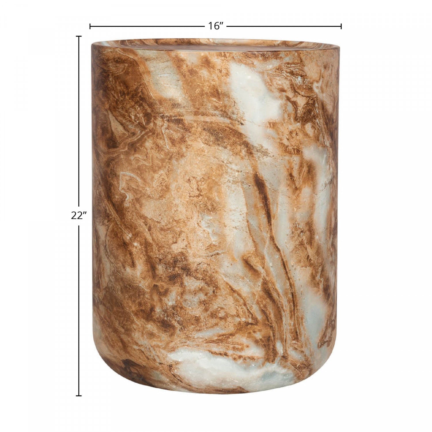 Vanderoy Side Table - Beige/Brown