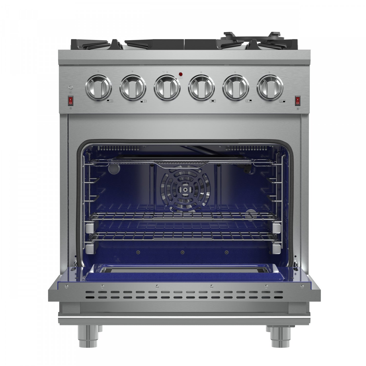Forno Massimo 30" Stainless Steel Freestanding Gas Range with Air Fry (4.32 Cu. Ft.) - FFSGS6239-30