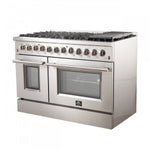 Forno Premium Stainless Steel Kitchen Package with 48" Dual Fuel Range and 56" Convertible Refrigerator/Freezer - FBDL-005-02CAUS