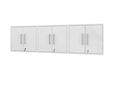 Lunde Floating Garage Cabinet - White - Set of 3