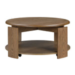 Mirabel 39.5" Swivel Top Coffee Table - Brown Oak