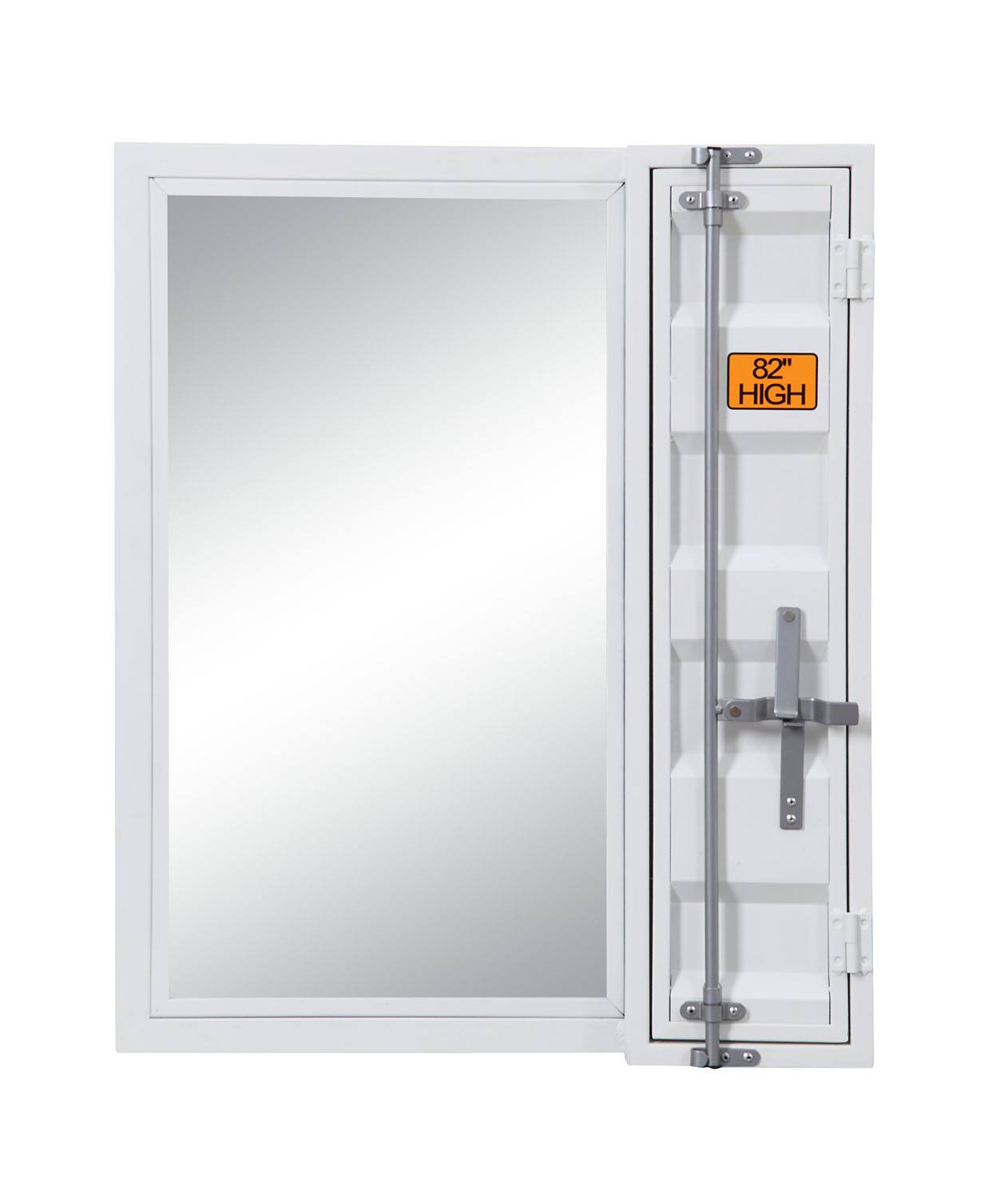 Konto Industrial Vanity Mirror - White