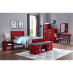 Konto Industrial Twin Bed - Red