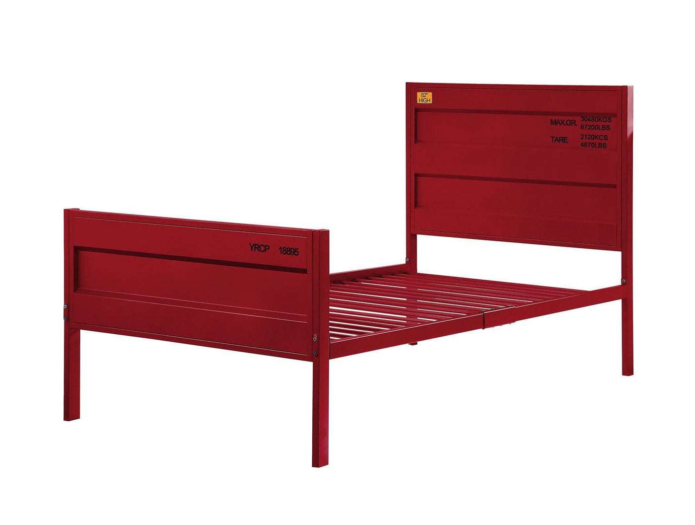 Konto Industrial Twin Bed - Red