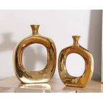 Fresh Perspective Shiny Gold Small Vase -Gold