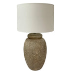 Fresh Perspective Ceramic Bedroom Table Lamp - Light Brown and White