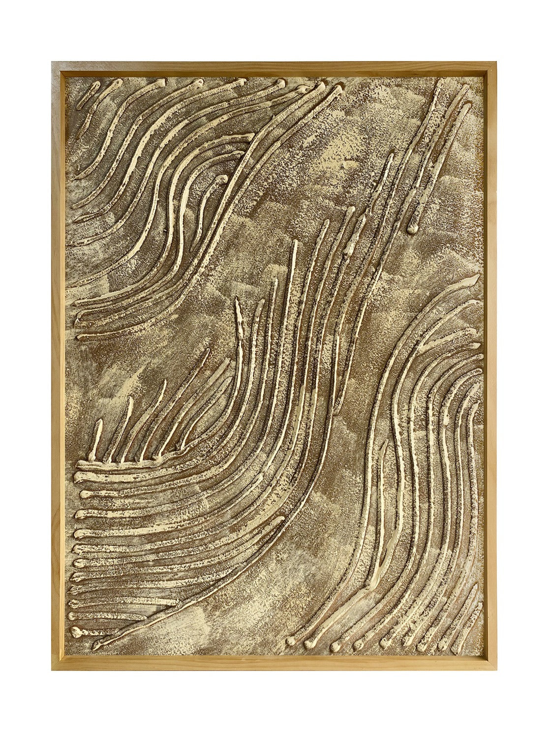 Fresh Perspective Textured Art - Light Brown/Gold