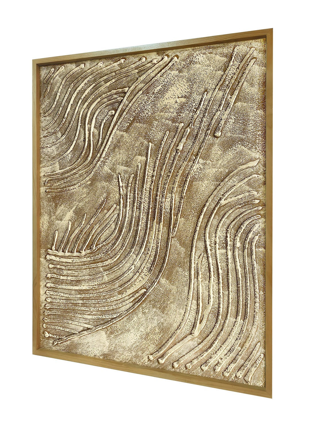 Fresh Perspective Textured Art - Light Brown/Gold