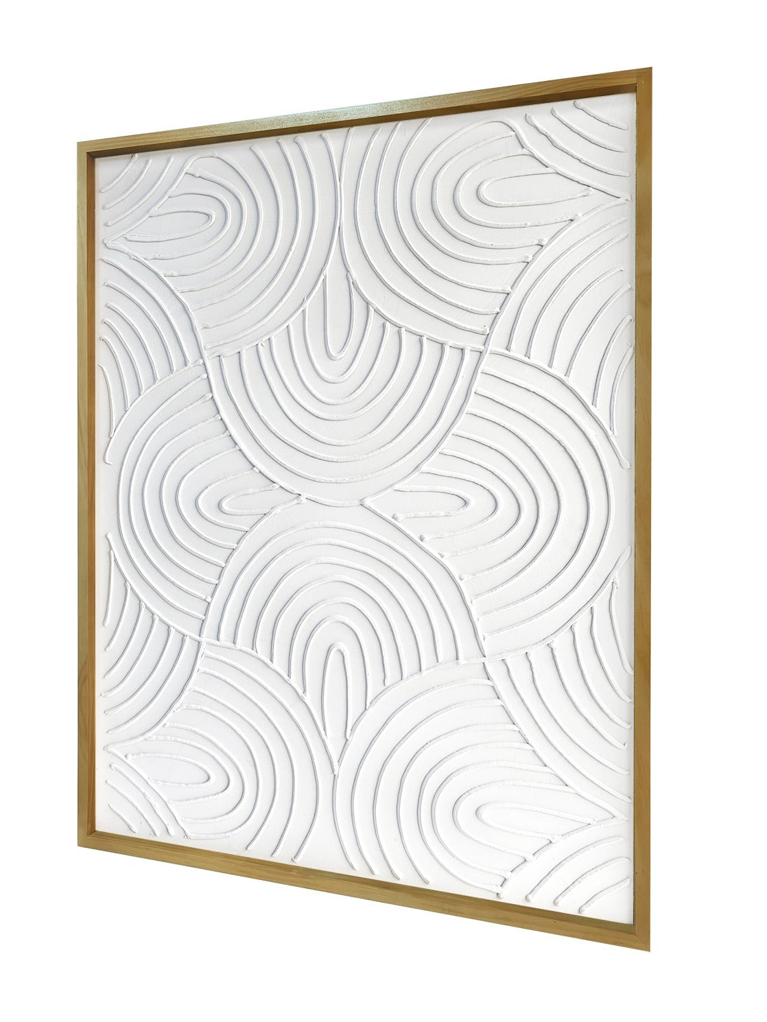 Fresh Perspective Textured Art - Light Brown/White