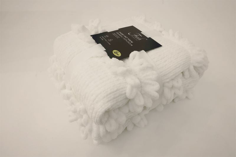 Fresh Perspective Chunk Knit Ivory Throw -Ivory