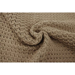 Fresh Perspective Knit Ivory Throw -Light Brown