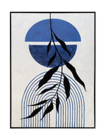 Feeling Connected Abstract Wall Art - Black & Blue