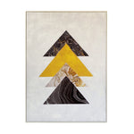 Free Spirit Geometric Canvas Wall Art - White, Yellow, Grey