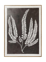 Free Spirit Fern Leaf Canvas Wall Art - Brown, White