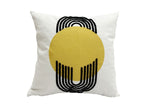 Free Spirit 18 x 18" Cushion - Mustard, White and Black