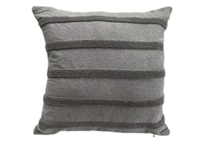 Esprit libre Coussin 18 po x 18 po - gris, noir