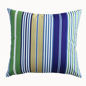 Brise estivale Coussin décoratif d’extérieur - rayé bleu