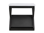 Hadyn End Table - Marble & Dark Grey