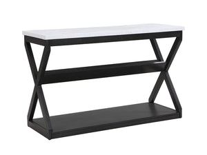 Hadyn Table console - marbre et gris foncé