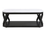 Hadyn Coffee Table - Marble & Dark Grey