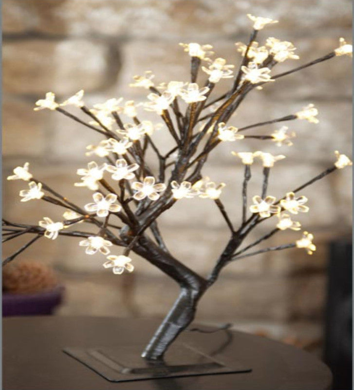 Floral Indoor/Outdoor Tabletop Bonsai Light Tree - Warm White LED