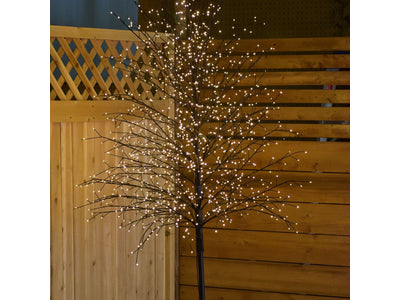 Holiday Glam 82" Micro Dot Light Tree - Black / Warm White LED