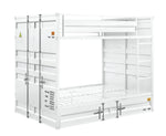 Konto Industrial Full Bunk Bed with Trundle- White
