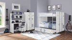 Konto Industrial Full Bunk Bed with Trundle- White