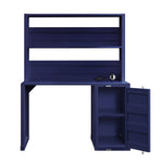 Konto Industrial Desk and Hutch - Blue