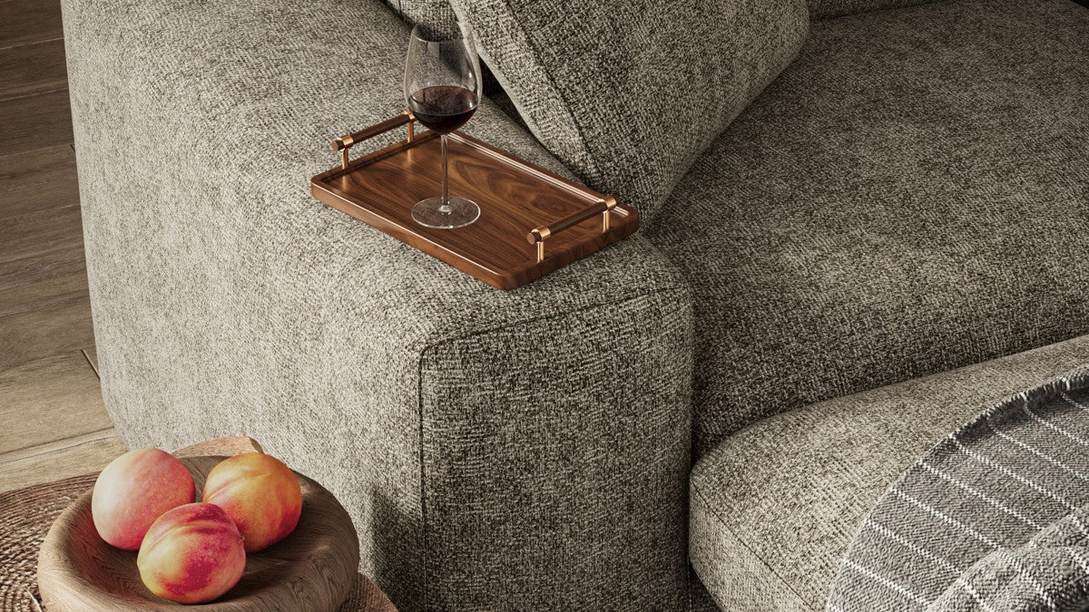 Jade All Foam Sectional - Brown