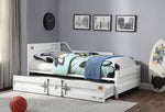 Konto Industrial Twin Daybed with Trundle - White