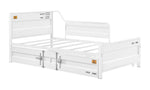 Konto Industrial Twin Daybed with Trundle - White