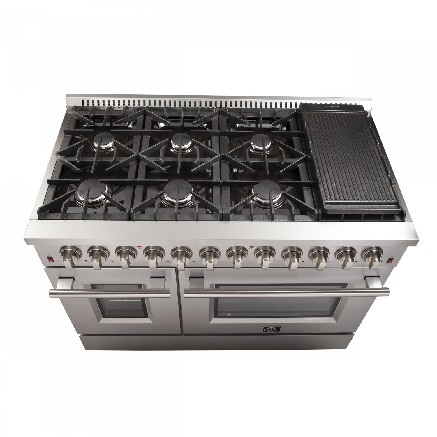 Forno Premium Stainless Steel Kitchen Package with 48" Dual Fuel Range and 56" Convertible Refrigerator/Freezer - FBDL-005-02CAUS