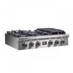 Forno Spezia Stainless Steel 36" Pro-style Gas Cooktop - FCTGS5751-36