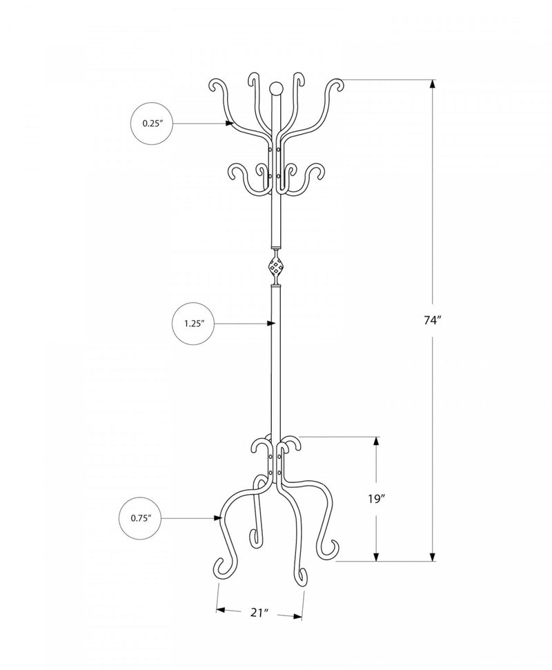 Lunel Coat Rack - Black | Leon's