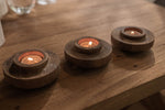 Bayan Ring Candle Holder - Wood Grain
