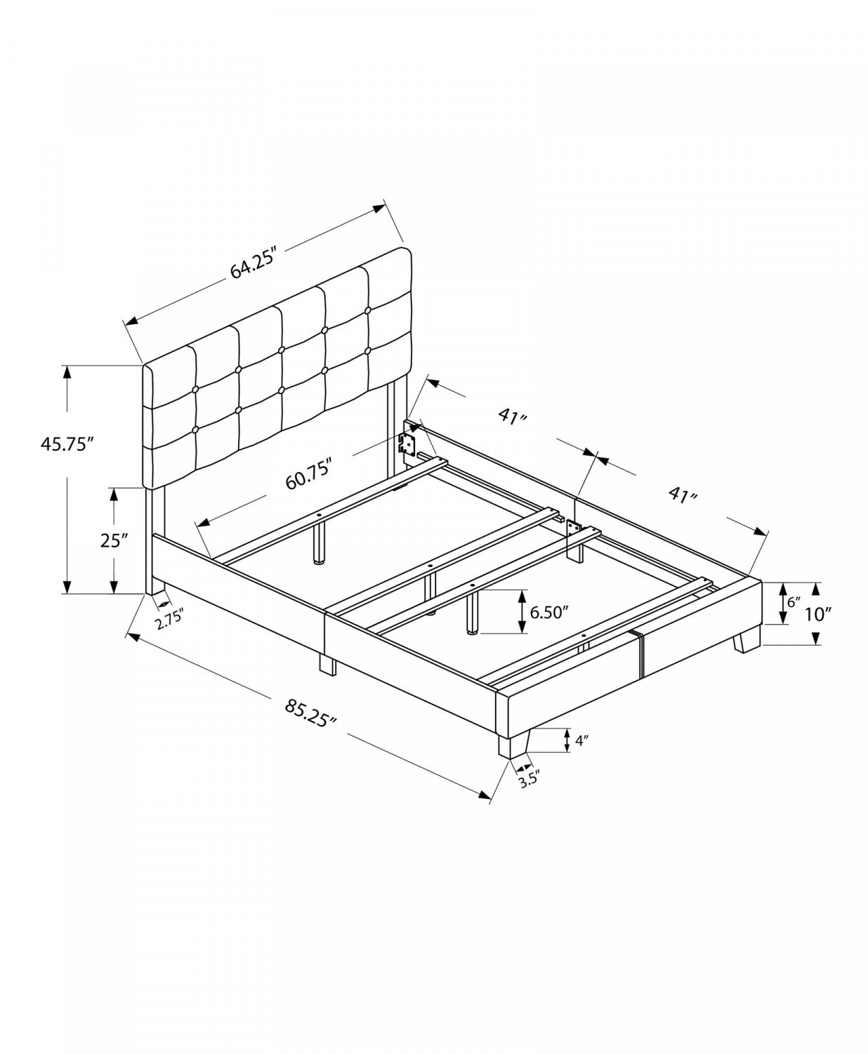 Gwendolyn Queen Bed - Grey
