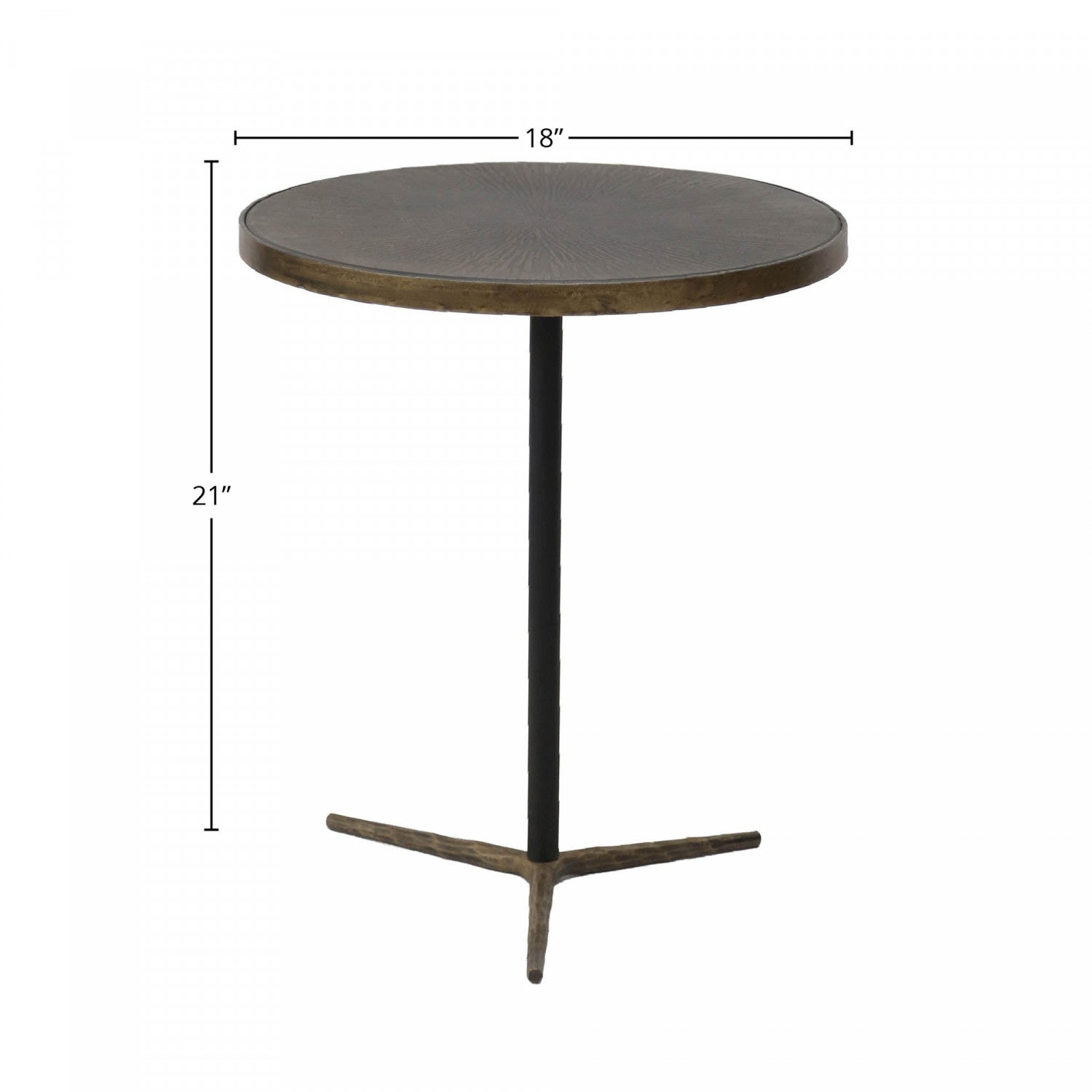 Auren Round Side Table - Bronze